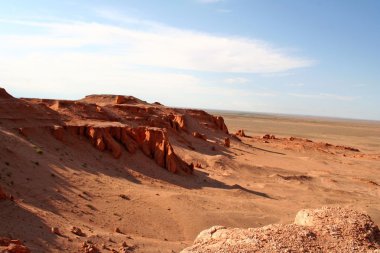 Bayan zagh, flaming cliffs s gobi Çölü Moğolistan ve