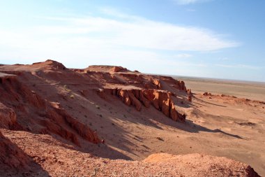 Bayan zagh, flaming cliffs s gobi Çölü Moğolistan ve