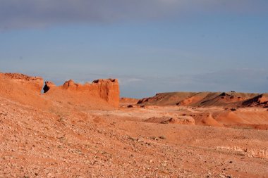 Bayan zagh, flaming cliffs s gobi Çölü Moğolistan ve