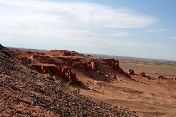 Bayan Zagh, Le scogliere infuocate del deserto del Gobi in Mongolia — Foto Stock