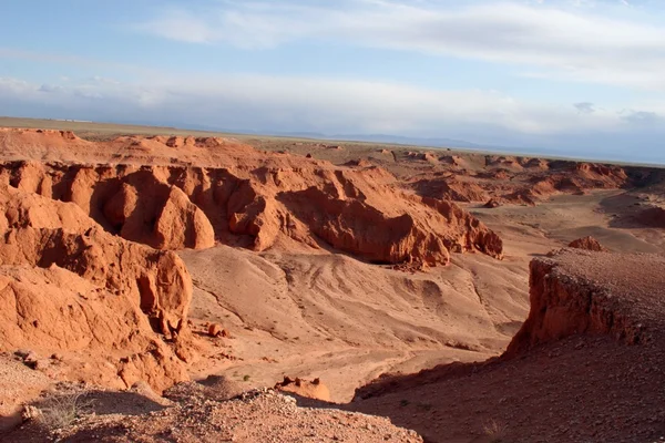 Bayan zagh, flaming cliffs poušť gobi s Mongolskem — Stock fotografie