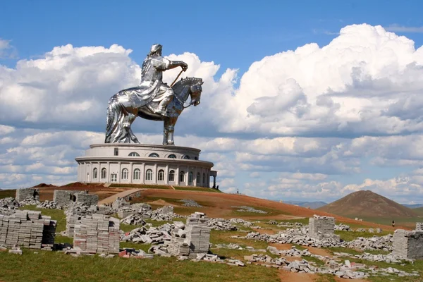 Socha genghis khan, Ulánbátar, Mongolsko — Stock fotografie