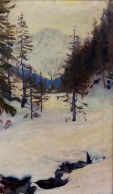 kış orman - Yağlıboya Resim