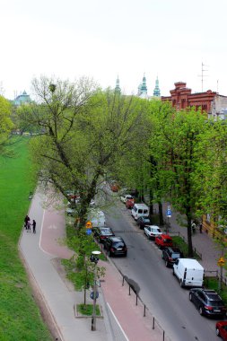 krakow, Polonya, görünümünde wawel Castle Street