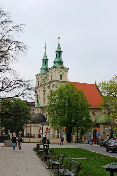 St Florian 's Kirke, Krakow - Stock-foto