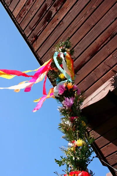美丽传统复活节棕榈-波兰农村 — 图库照片