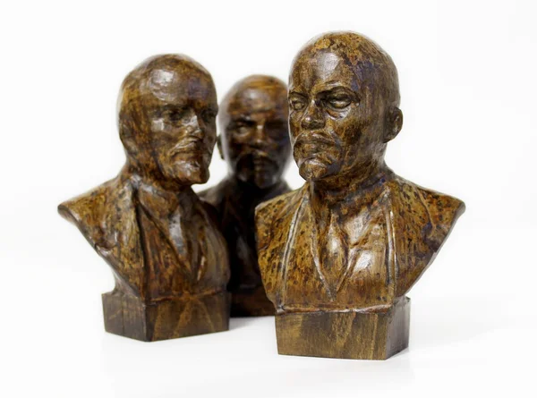 Sculpture of wood carved Lenin — Stock Photo, Image