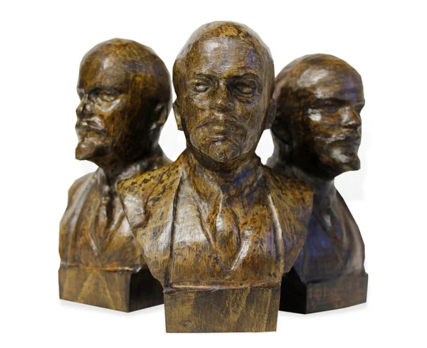 Sculpture of wood carved Lenin — Stock Photo, Image