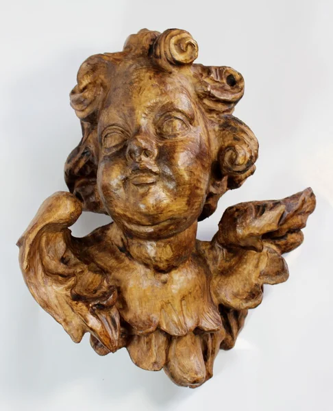 Hand-carved angel, putto — Stock Photo, Image