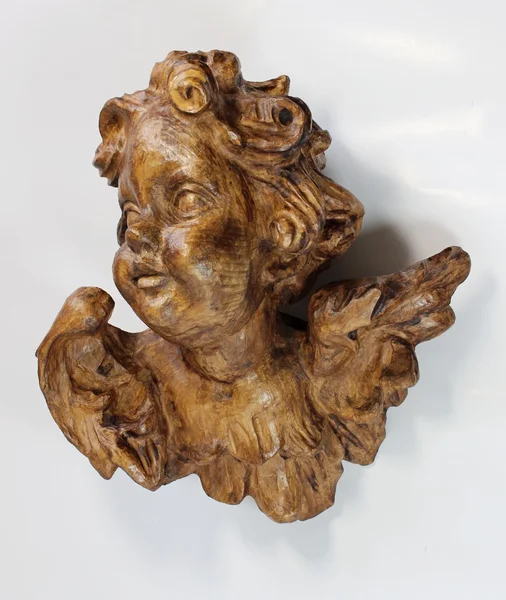 Hand-carved angel, putto — Stock Photo, Image