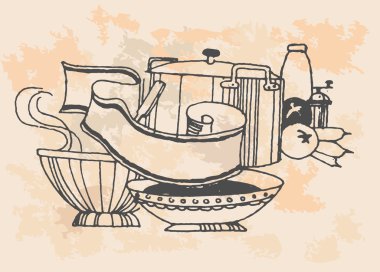 retro tencere pişirme