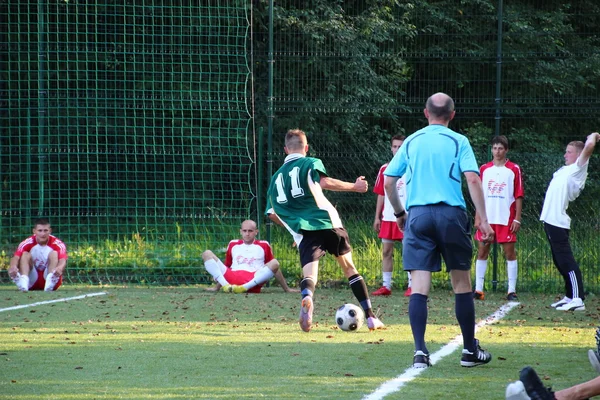 Futebol amador, Malopolska, Polonia — Fotografia de Stock