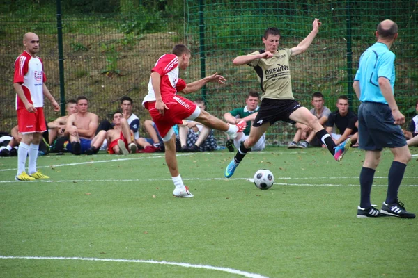 Amatör fotboll, malopolska, Polen — Stockfoto