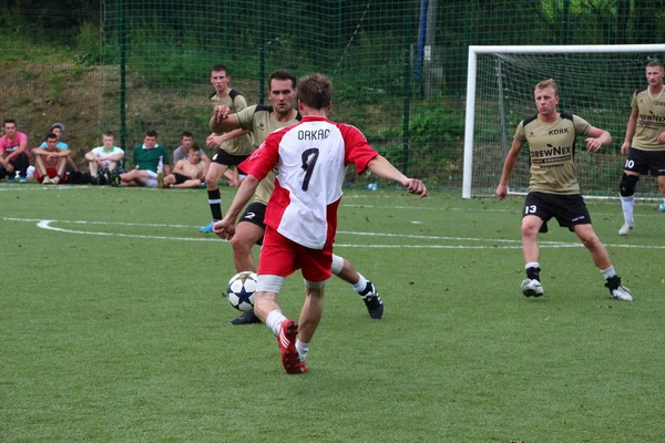 Futebol amador, Malopolska, Polonia — Fotografia de Stock