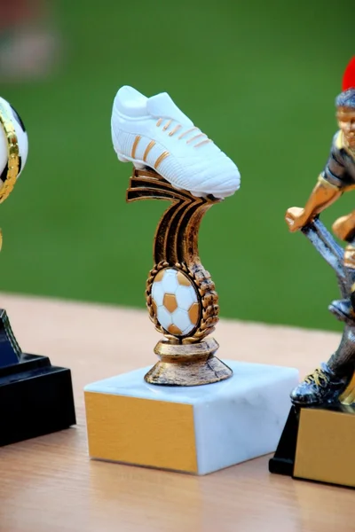 Simple soccer trophies — Stock Photo, Image