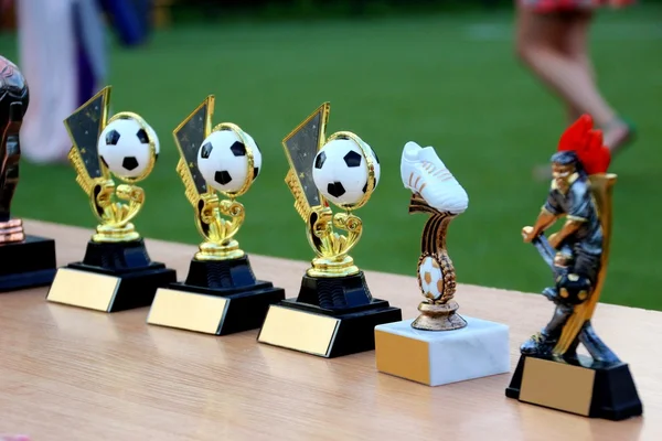 Simple soccer trophies — Stock Photo, Image