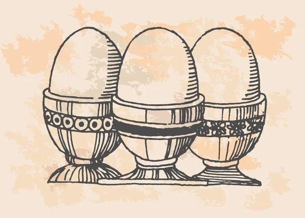Retro tojás, konyha — Stock Vector