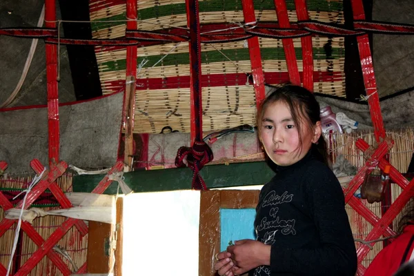 Campo de Yurt na Ásia Central — Fotografia de Stock