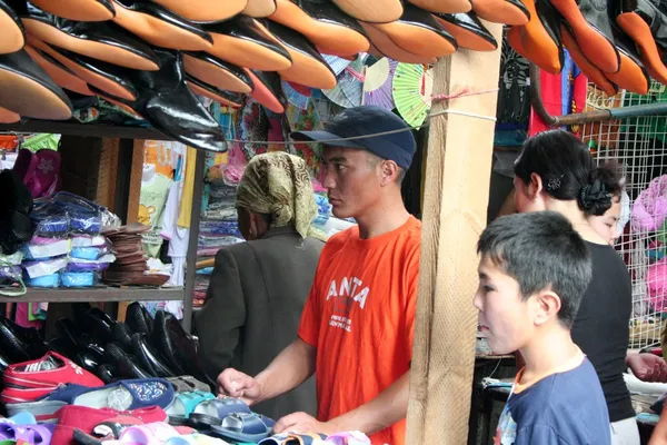 Bazar in Kirghizistan — Foto Stock