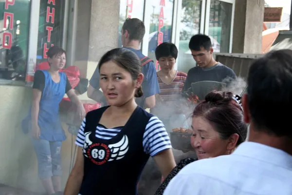 Kirgizisztán Bazaar — Stock Fotó