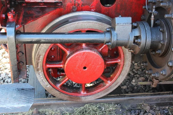 Räder der Dampflokomotive — Stockfoto