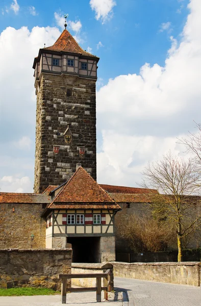 Rothenburg ob der tauber, rodertor věž — Stock fotografie