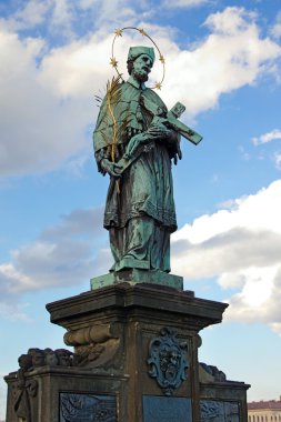 St john nepomuk, charles bridge, prague, Çek Cumhuriyeti