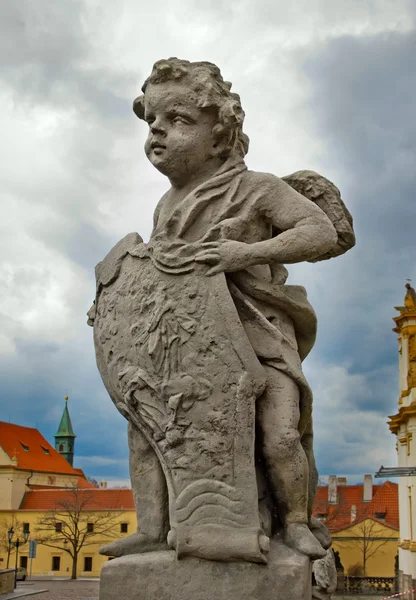 Sculpture of cherub in Prague, Czech Republic — Stock Photo, Image