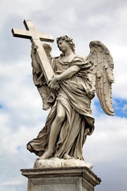 Angel ile çapraz adlı ünlü sant' angelo Köprüsü Roma, ital