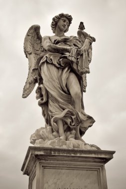 bir melek, sant' angelo Köprüsü, Roma, İtalya