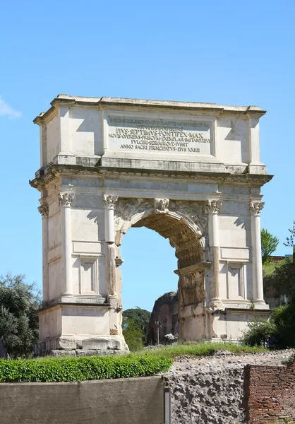 Oblouk titus na fórum roman, Řím, Itálie — Stock fotografie