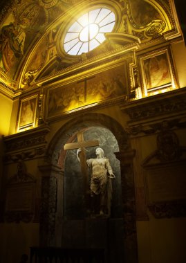 Картина, постер, плакат, фотообои "статуя святой елены в базилике санта кроче в джерасалемме, рим
, фрески природа", артикул 42766415
