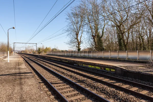 フェンス鉄道駅 — ストック写真