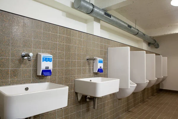 Urinals Sink Old Building Men Only Stock Picture