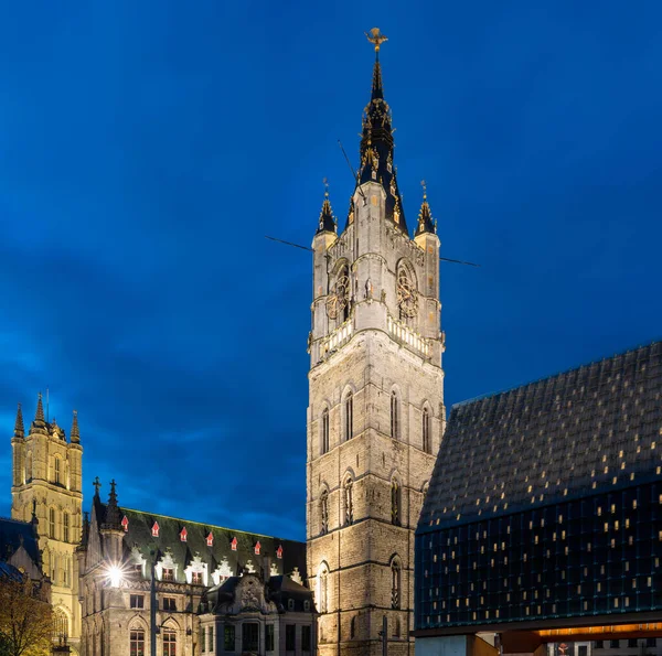 Manhã Adiantada Belfry Ghent Estábulo Carneiro — Fotografia de Stock