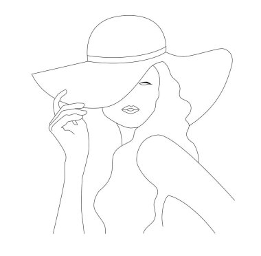 Güzel bir kadın kafasının üstünde bir kafa;