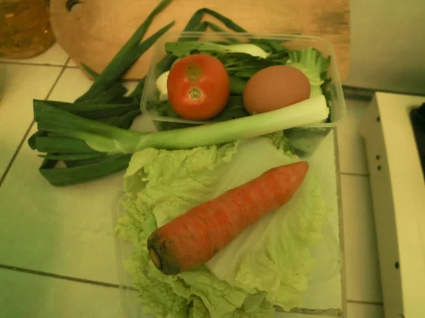 Varie Verdure Cucina Sono Pronte Essere Cotte Con Verdure Pomodoro — Foto Stock