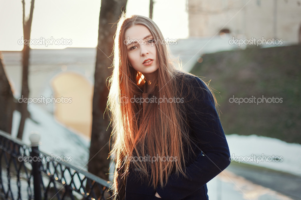 Young sensual woman in spring.