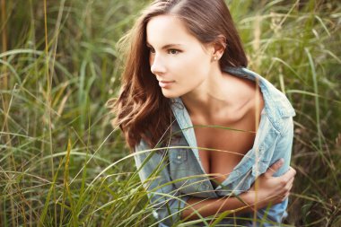 beautiful woman summer portrait