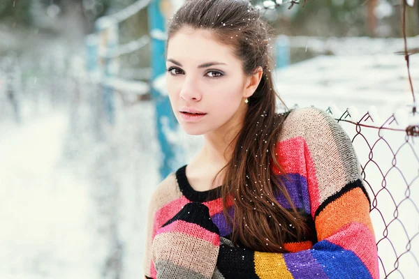 Chica en invierno — Foto de Stock