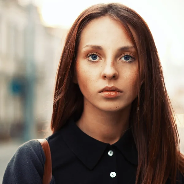 Vintage portret van vrouw — Stockfoto