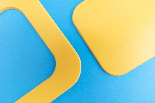 Abstract Simple Background of Yellow and Blue shapes, Ukrainian Flag