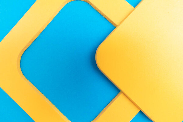 Abstract Simple Background of Yellow and Blue shapes, Ukrainian Flag