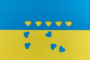 Mavi ve Sarı Ukrayna bayrağının kalp renkleri