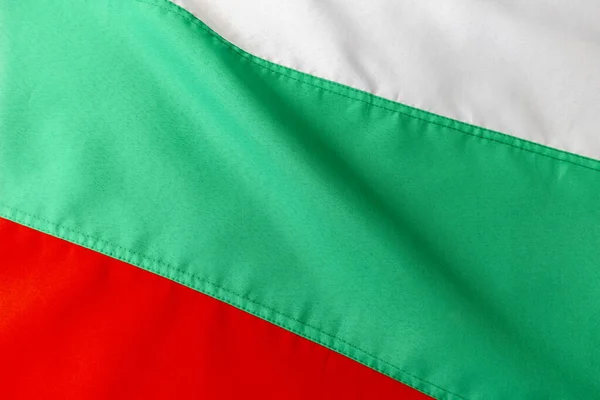 Bandera Nacional Bulgaria Material Tela —  Fotos de Stock
