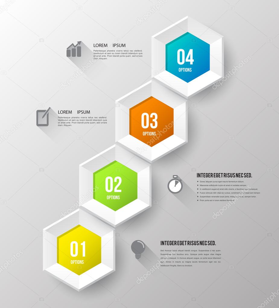 Modern abstract design template options for business concept.