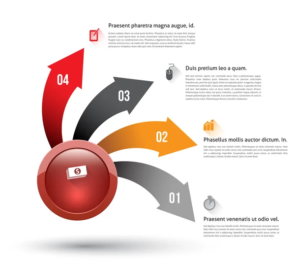 Vector business concepten met pictogrammen. — Stockvector