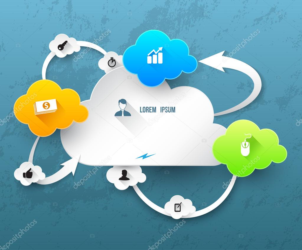 Cloud computing modern connection concept