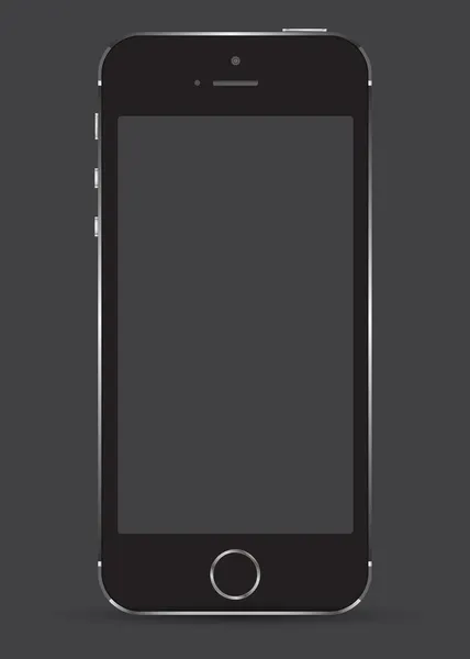 Smart telefon form realistiska svart. — Stock vektor