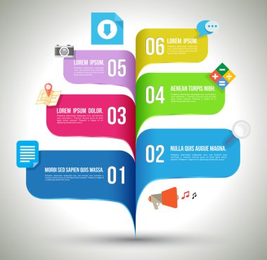 Şablon iş kavramları ile simgeler vektör